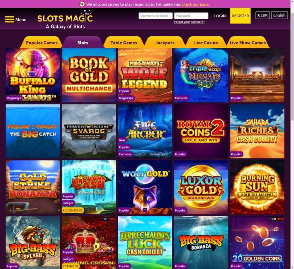 {30} Desktop Layout Overview 2 for Slots Magic Casino Ontario