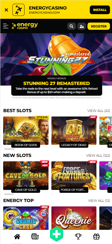 Energy Casino Mobile Preview 1