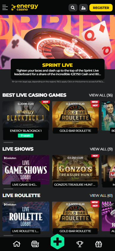 Energy Casino Mobile Preview 2
