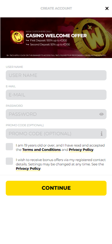 A Visual Guide to Registering on Energy Casino: Step 1