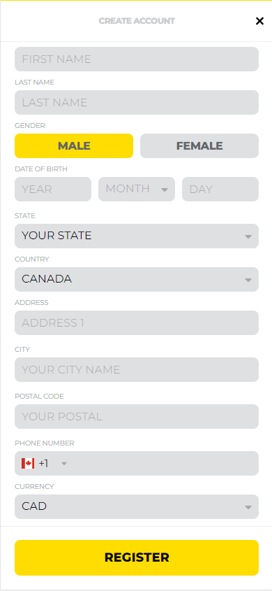 Navigating Energy Casino Registration: Visual Step 2