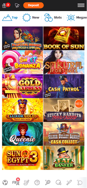 Casino X Mobile Preview 1