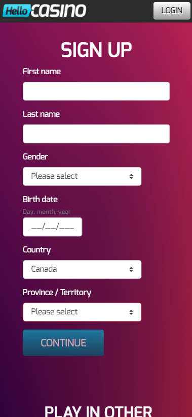 Visual Overview of the Hello Casino Account Setup Process - Image 1