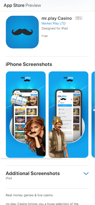 Mr.Play Casino App Preview 1