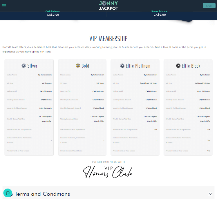 Jonny Jackpot Casino Desktop Preview 3