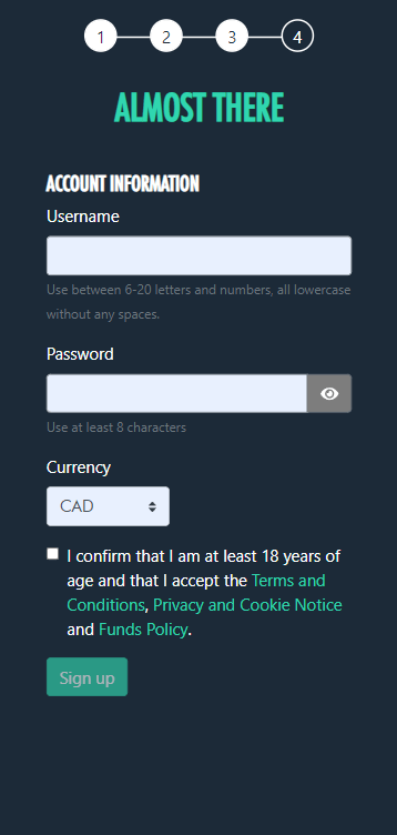 Guide for Registration Process at Jonny Jackpot Casino (Image 3)