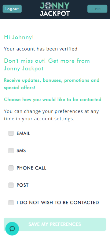 Guide for Registration Process at Jonny Jackpot Casino (Image 5)