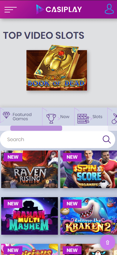 Casiplay Casino Mobile Preview 1
