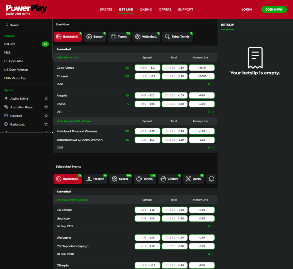Power Play Casino Desktop Preview 1