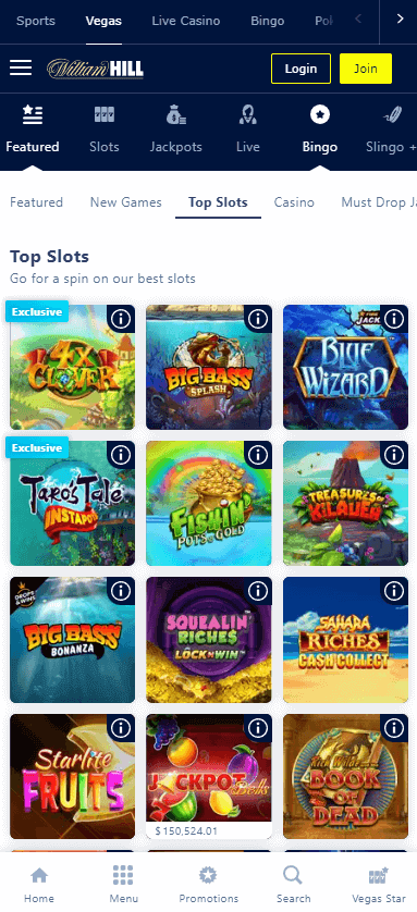 William Hill Casino Mobile Preview 1