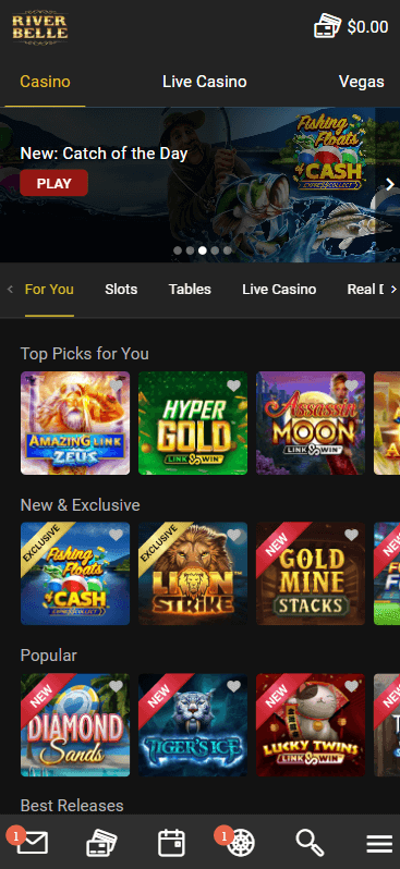 River Belle Casino Mobile Preview 1