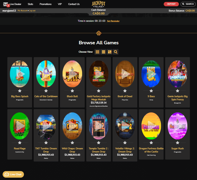 Check out the first desktop preview of Jackpot Village Casino.