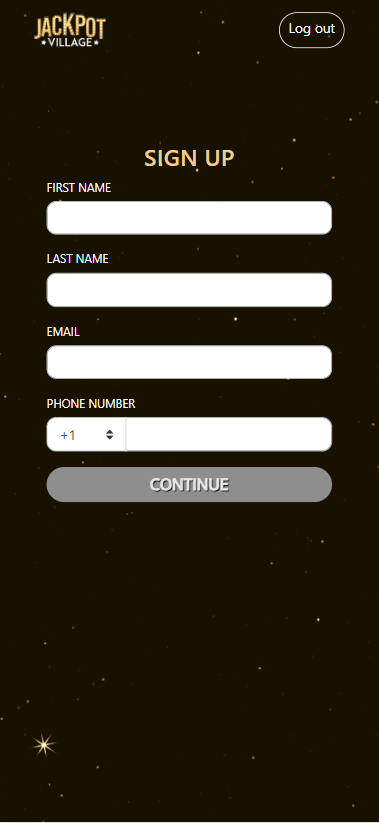 Visual walkthrough of the Jackpot Village Casino registration - take a look at Image 1.