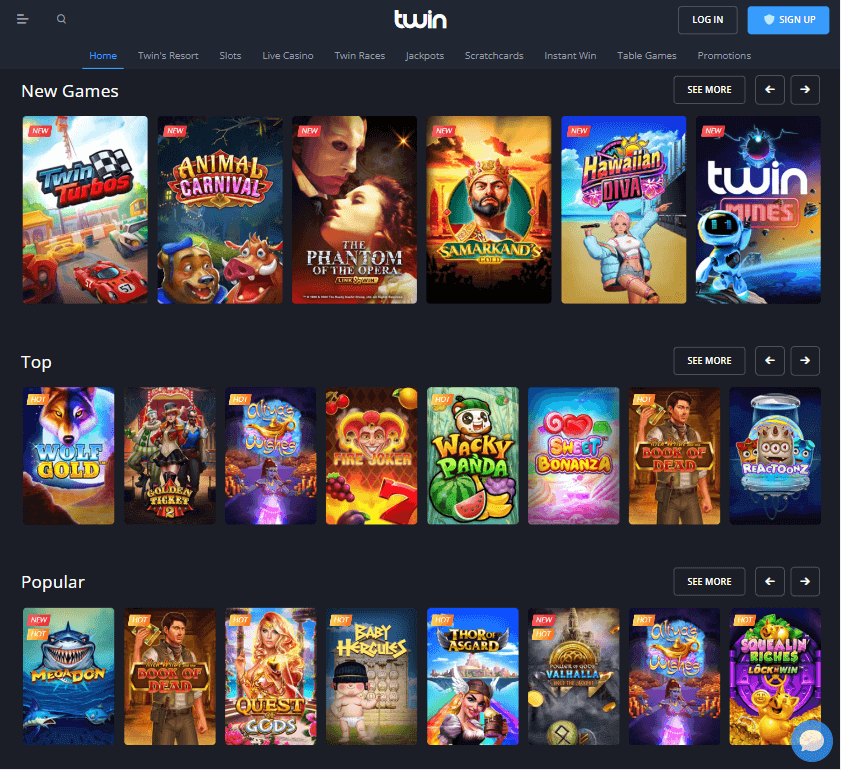 Twin Casino Desktop Preview 1