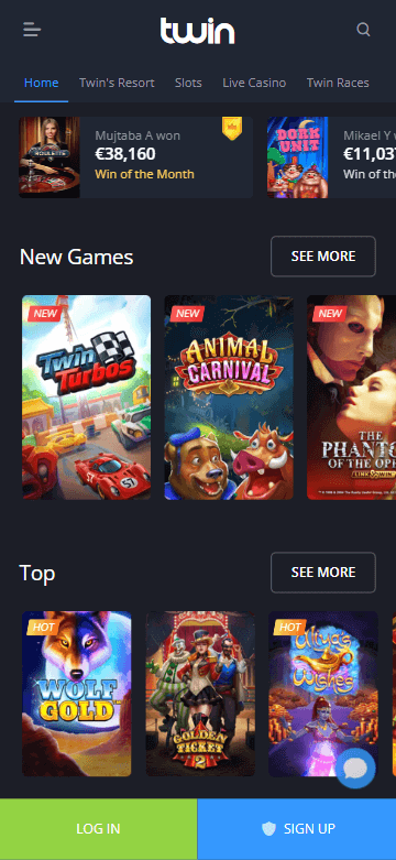 Twin Casino Mobile Preview 1
