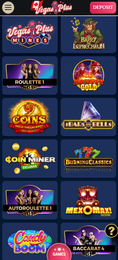 VegasPlus Casino Mobile Preview 2
