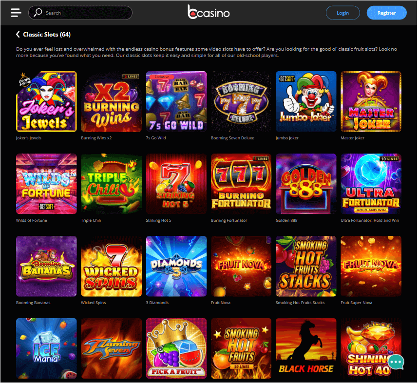 bCasino Desktop Preview 2