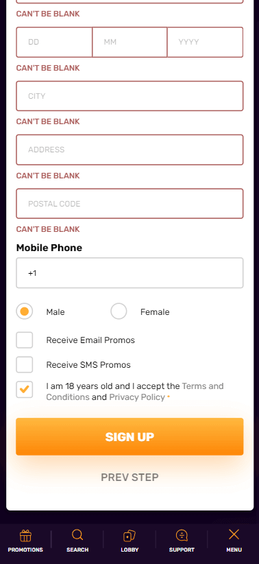 Dux Casino Sign-Up Process Illustration 3