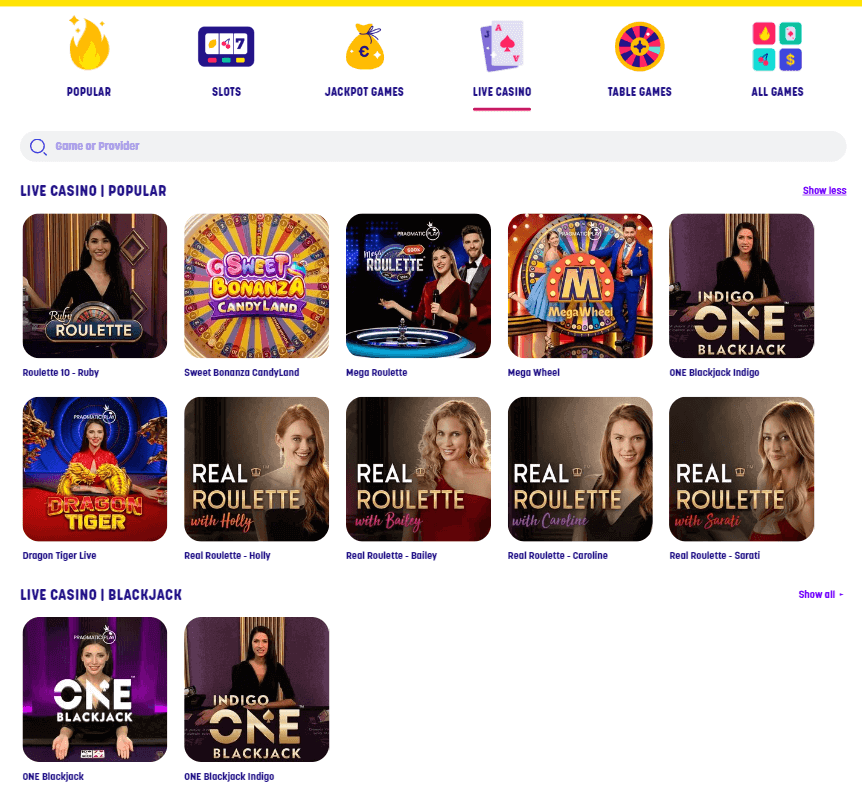 Caxino Casino Desktop Preview 2