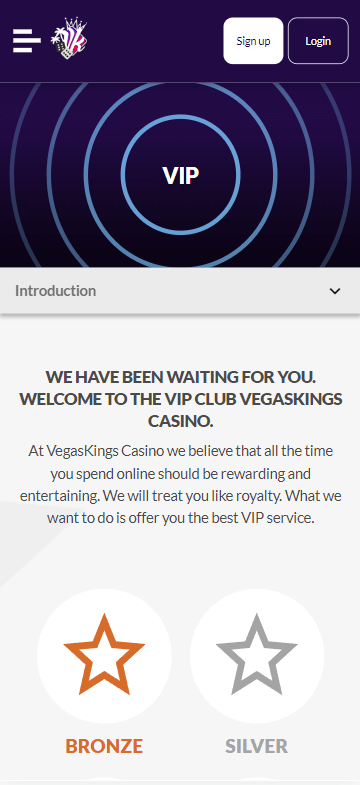 Vegas Kings Casino Mobile Preview 1