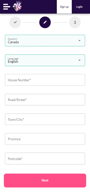 Vegas Kings Casino User Registration Process Snapshot 2