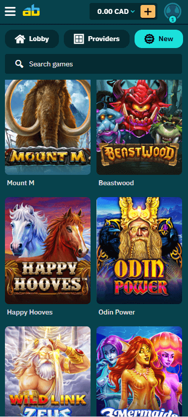 Arcanebet Casino Mobile Preview 1
