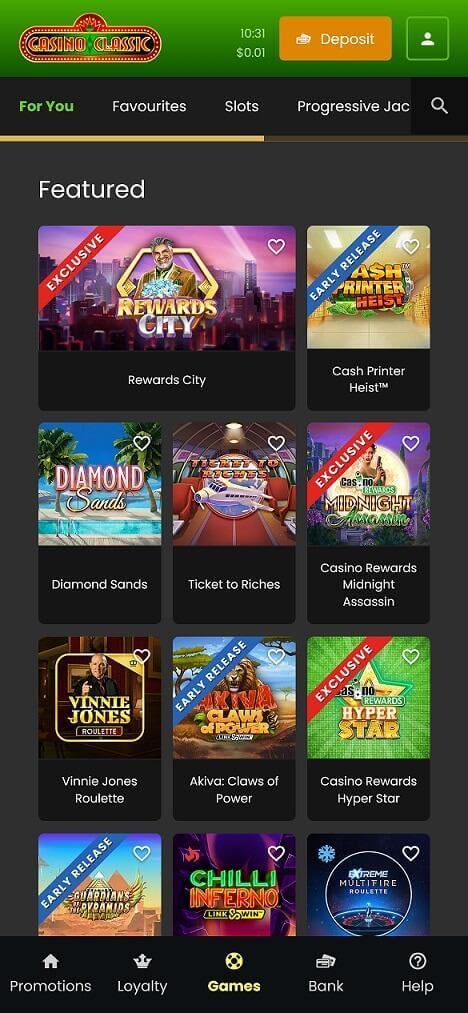 Casino Classic Mobile Preview 1