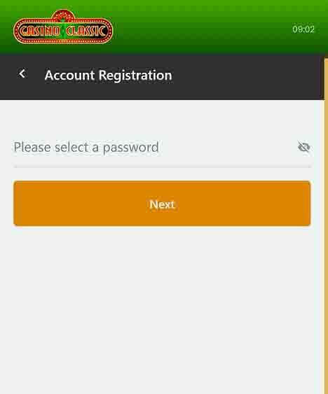 Visual Reference: Casino Classic Registration Steps - Image 3