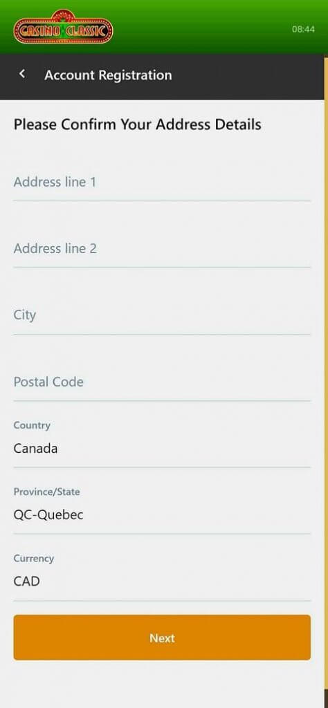 Visual Reference: Casino Classic Registration Steps - Image 4
