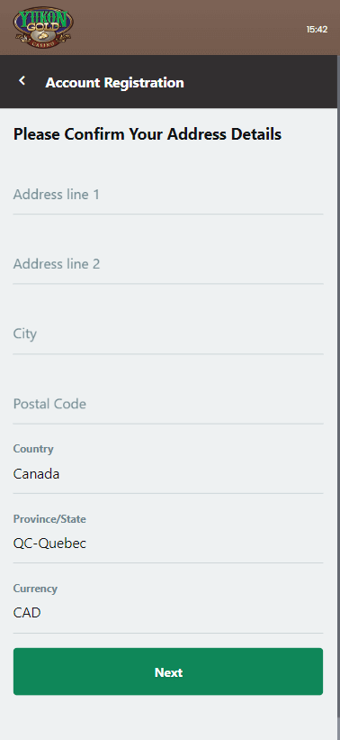 Image 4 of Yukon Gold Casino Registration Process