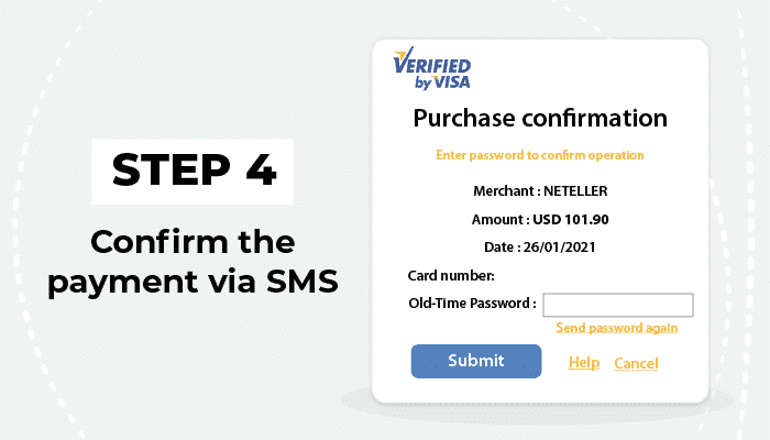 Подтвердите платеж через SMS