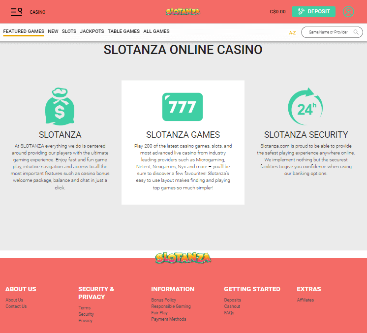 Slotanza Desktop Preview 1
