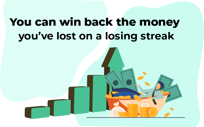 Recovering losses during a gambling session isn't a given.