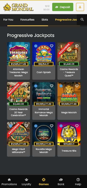Mobile Experience on Grand Mondial Casino - Preview 2