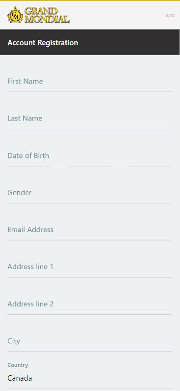 Visual Guide to Signing Up at Grand Mondial Casino - Image 1