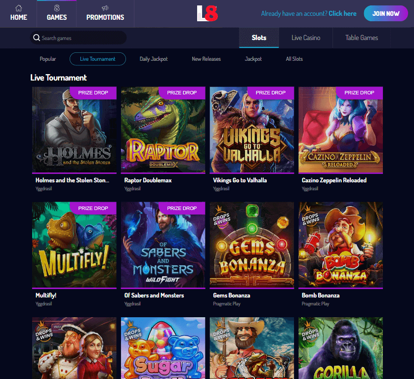 Lucky8 Casino Desktop Preview 2