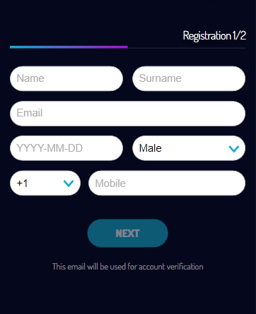 Visual walkthrough of the Lucky8 Casino registration.