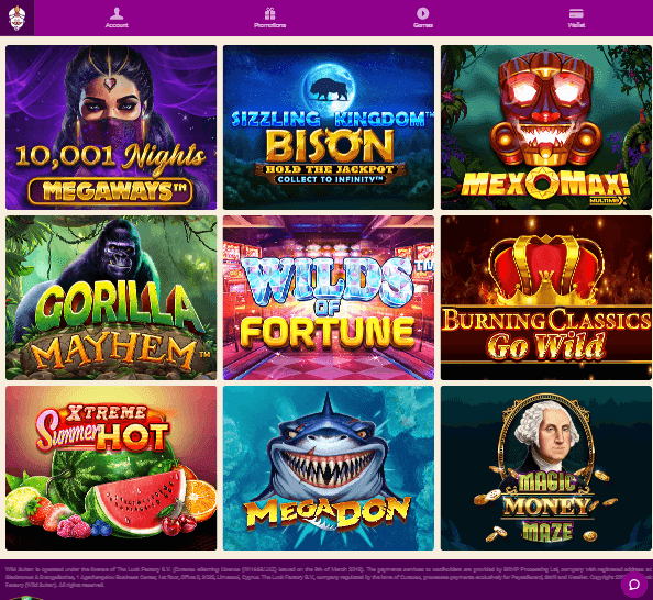 Wild Sultan Casino Desktop Preview 1