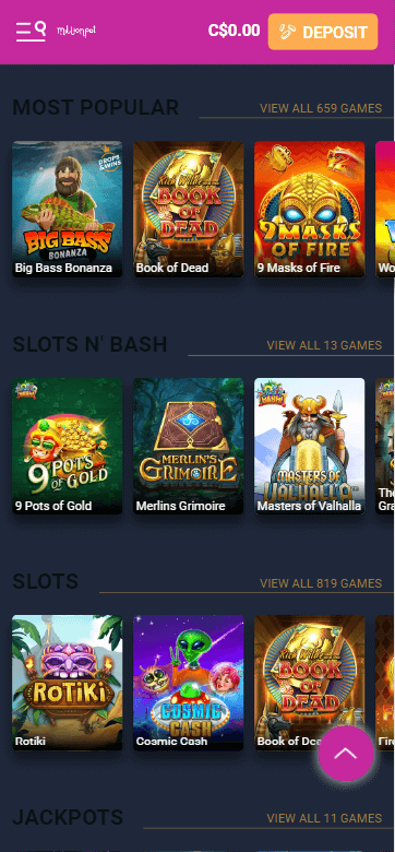 Millionpot Mobile Preview 1