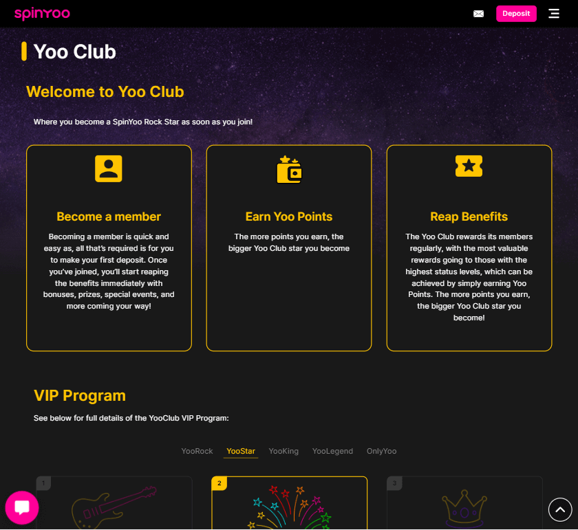 SpinYoo Casino Desktop Preview 1