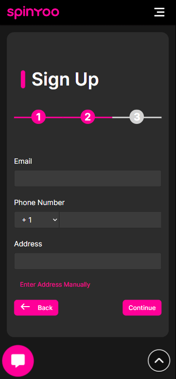 SpinYoo Casino Sign-Up Process Image 2