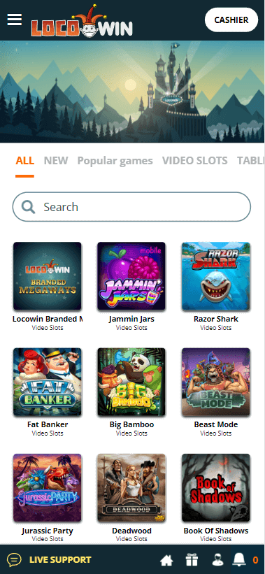 Locowin Casino Mobile Preview 2