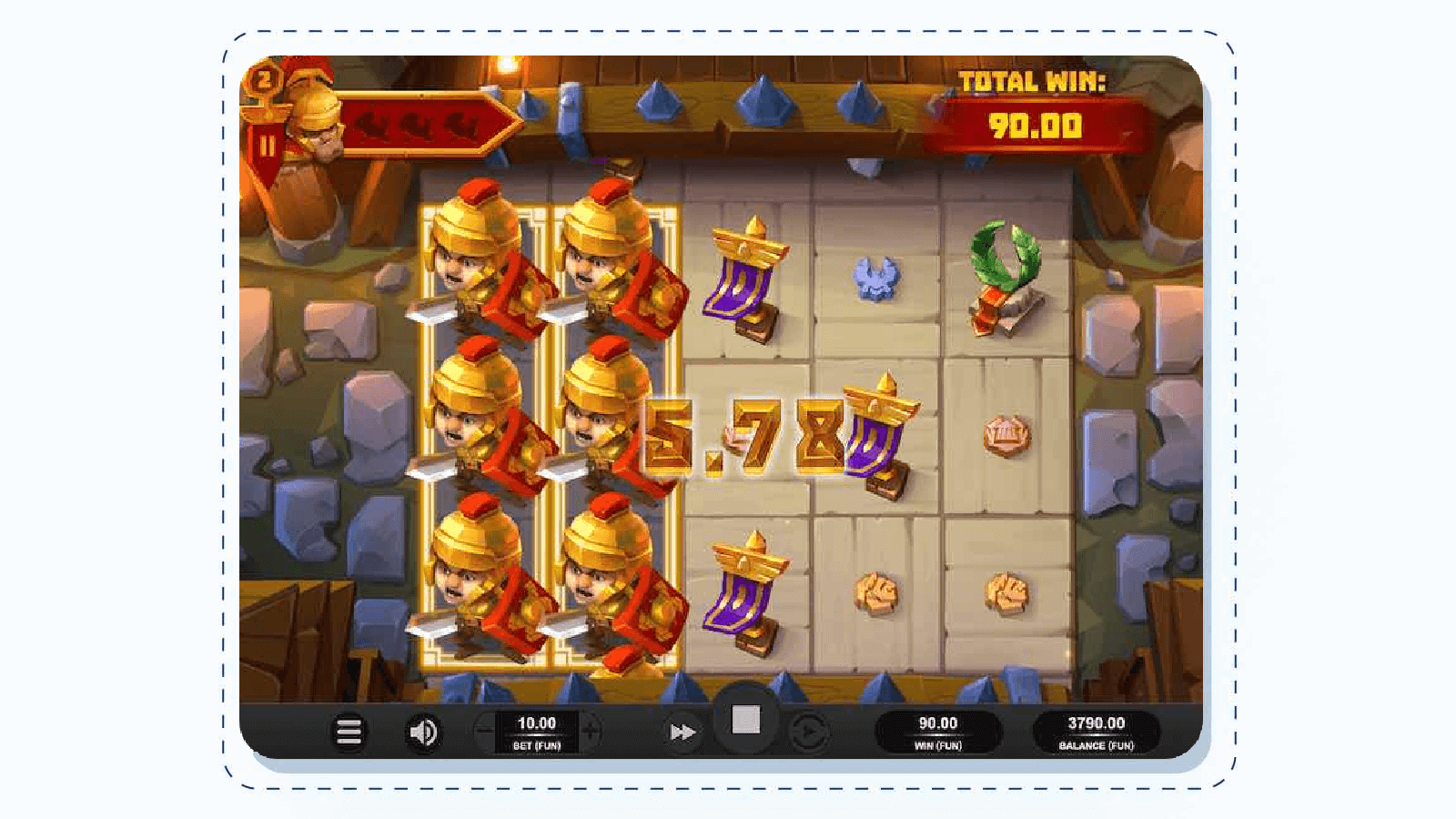 7. Marching Legions – RTP stands at 98.12% – from Relax Gaming