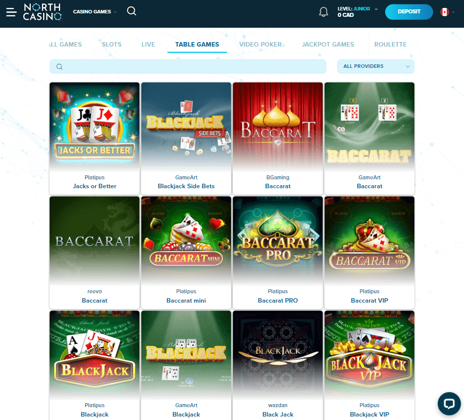 North Casino Desktop Preview 2