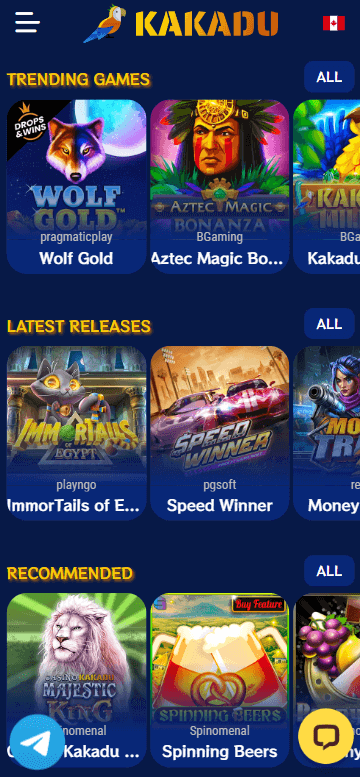Kakadu Casino Mobile Preview 1