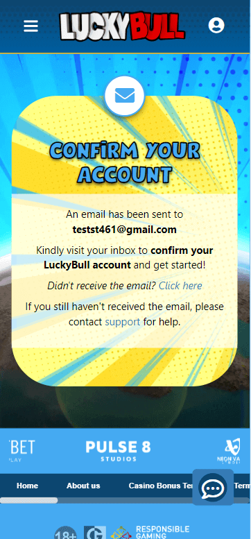 Visual Reference: Lucky Bull Casino Sign-up Process Image 3