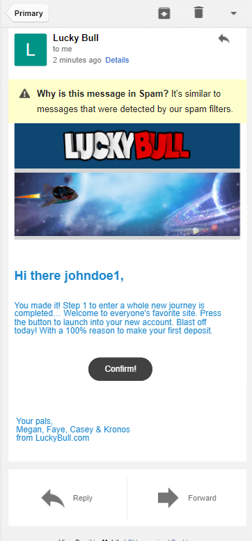 Visual Reference: Lucky Bull Casino Sign-up Process Image 4