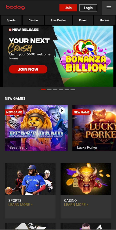 Bodog Casino Mobile Preview 1