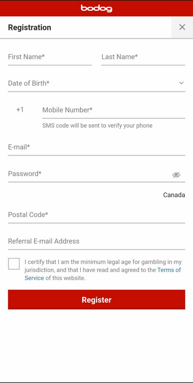 Bodog Casino Signup Process Visual 2