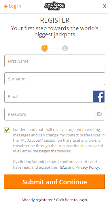 Visual Guide to Registering on Jackpot.com – Image 1